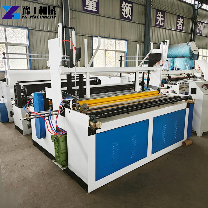 tissue roll rewinding machine in workshop