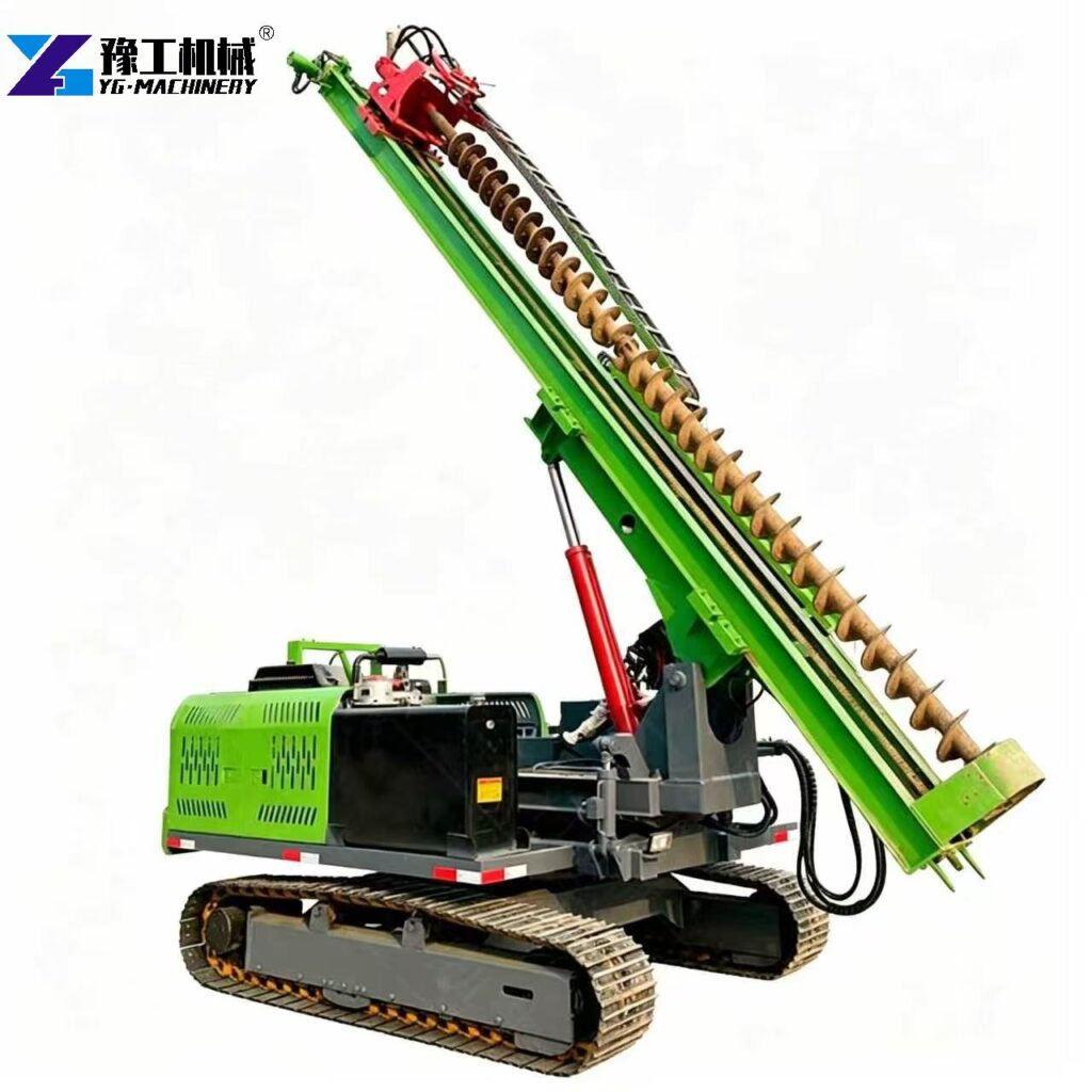 auger type solar pile boring machine