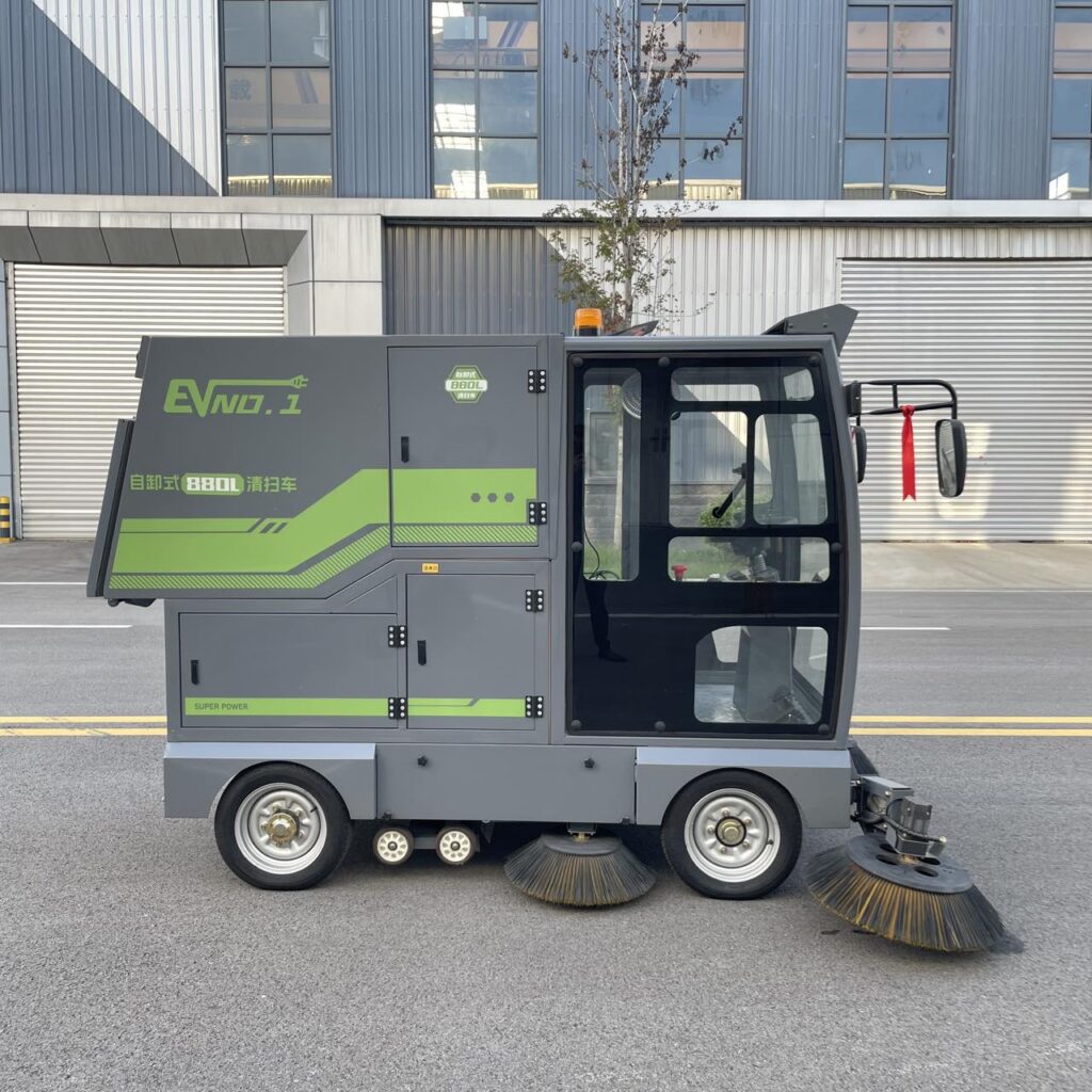 compact street sweeper sidewalk cleaning