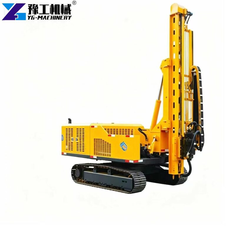 crawler mounted solar piling drilling rig