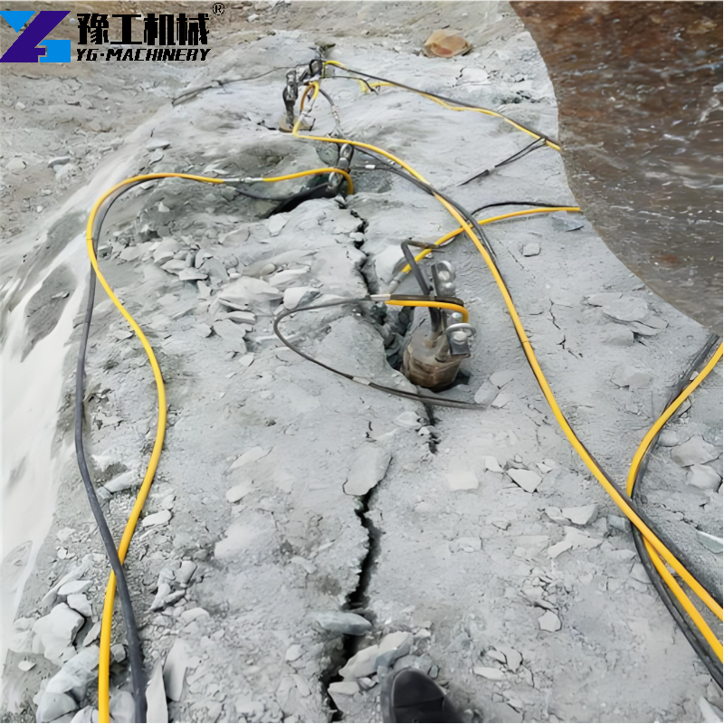 hydraulic rock splitting machine demolition