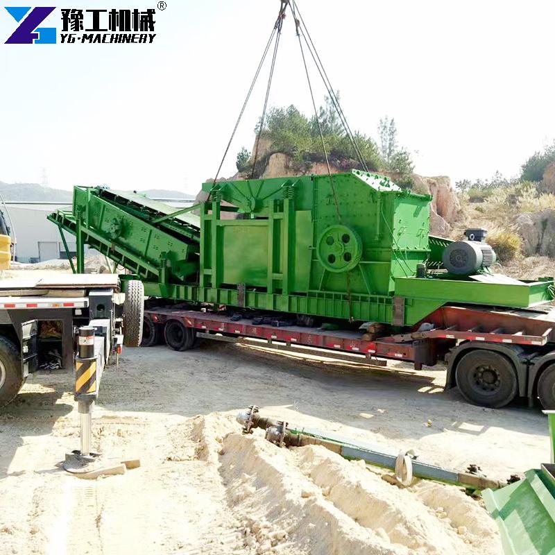 mobile crushing station portable wheeled