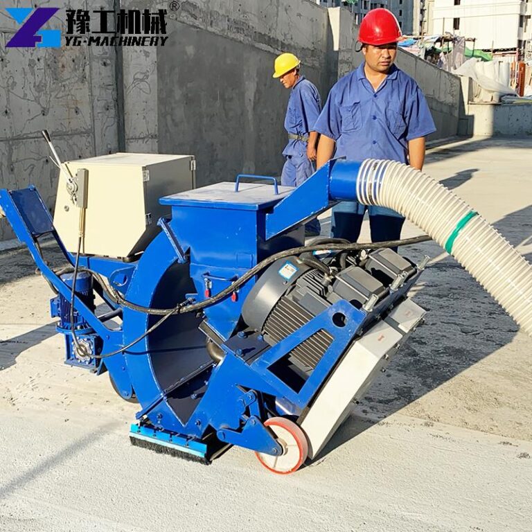 road surface shot blaster for pavement cleaning