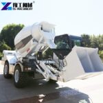 Self-loading Concrete Mixer Truck self-propelled concrete batching mixer truck