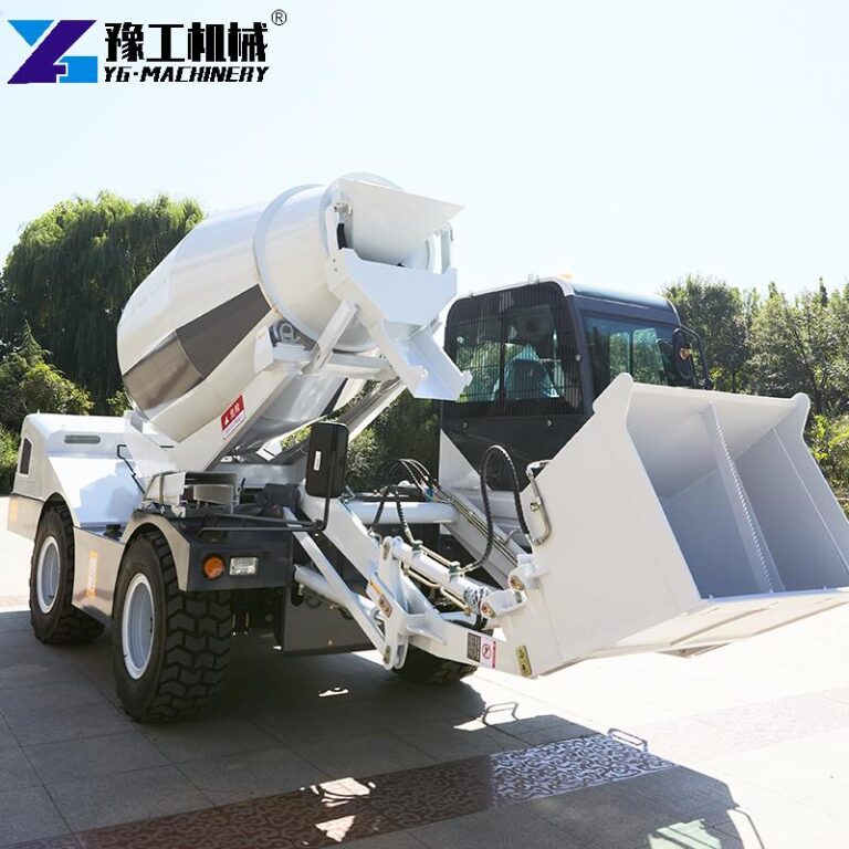self-propelled concrete batching mixer truck