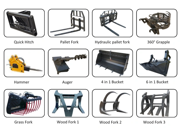 Telescopic boom forklift attachments
