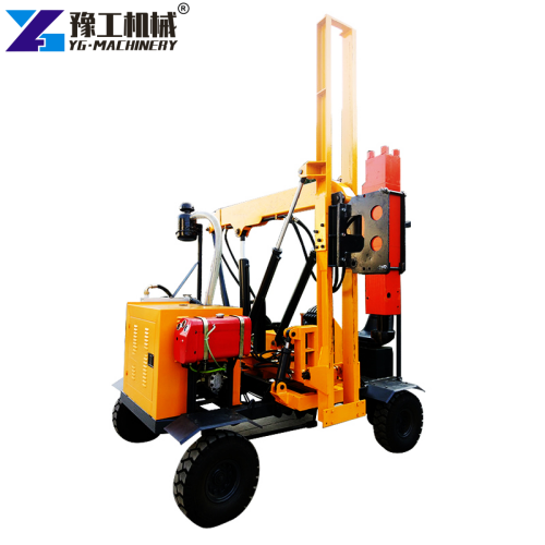 highway guardrail pile driver