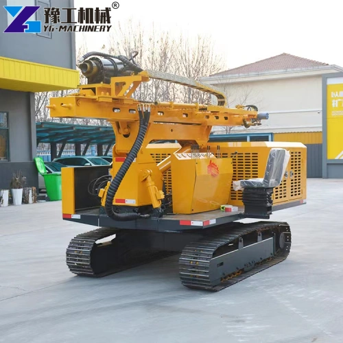 solar pile driving machine