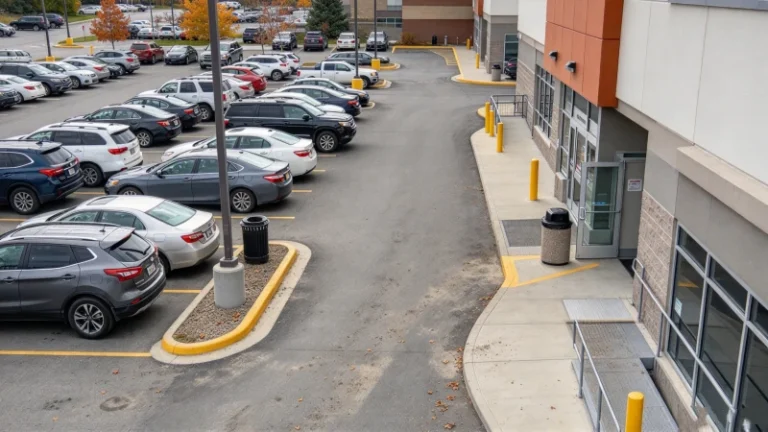 Parking lot sweeper