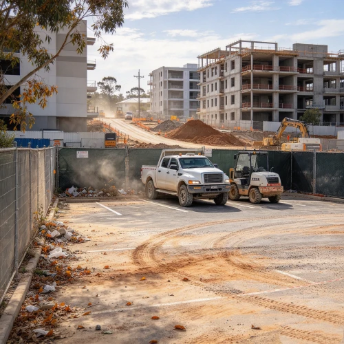 Construction Site Parking Area